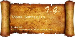 Tabak Gabriella névjegykártya