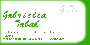 gabriella tabak business card
